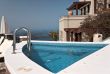 Swimming pool above Santorini Caldera