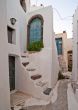 Village street with staircases