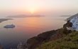 Santorini sunset in Thira 