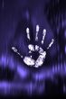 handprint,blue light background