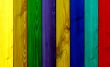 colored wooden planks