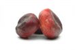 fig a peach on a white background