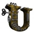 steampunk letter u