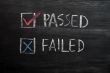 Check boxes for passed and failed