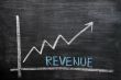 Chart of revenue progress on a chalkboard