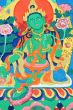 Ancient Tibetan wall painting art of buddha