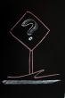 Question mark sign drawn on a blackboard background
