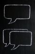Chalk drawing of speech bubbles