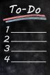 To-do list on a blackboard background