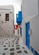 Mykonos narrow street