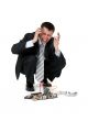businessman is crying
