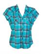 blue checkered shirt
