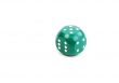 Green plastic dice