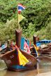 Parking Thai boats in the lagoon