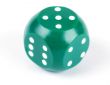 green plastic dice