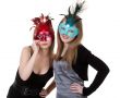 two girl in the masquerade mask