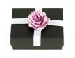 black gift box with bow