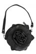 leather handbag in the shape of roses