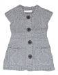 Grey knitted waistcoat with the buttons