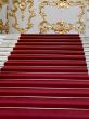 red carpet on the marble staircase