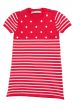 red baby striped knit dress