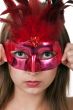 girl in the red masquerade mask