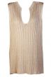 Beige knitted vest