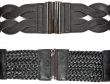 Two black leather women`s belt