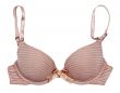Beige striped bra