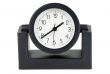 Desktops mechanical clock in a black plastic casing