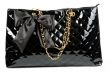 black glossy women`s handbag