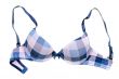 blue checkered bra