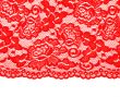 Red lace with pattern with form flower
