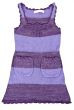purple knitted baby dress with pockets