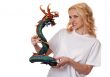 beautiful girl with a wooden dragon