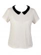 Women`s shirt with black collar