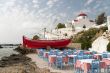 Mykonos taverna and church