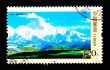 CHINA - CIRCA 2007: A Stamp printed in China shows Mount GONGGA in Sichuan China, circa 2007