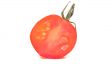 A piece of fresh cherry tomato