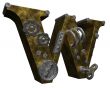 steampunk letter w