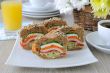 Baguette with chicken and vegetables