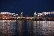 drawbridge at night