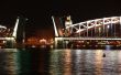 drawbridge at night