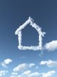 cloudy house