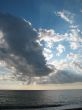 Clouds over the sea horizon