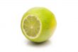 Juicy lime on a white background