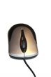 Silver and black computer mouse isolated on the white background