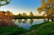 Silent summer evening by the river