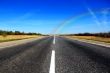 Summer landscape with road and sky