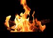Picture with red flame on the black background